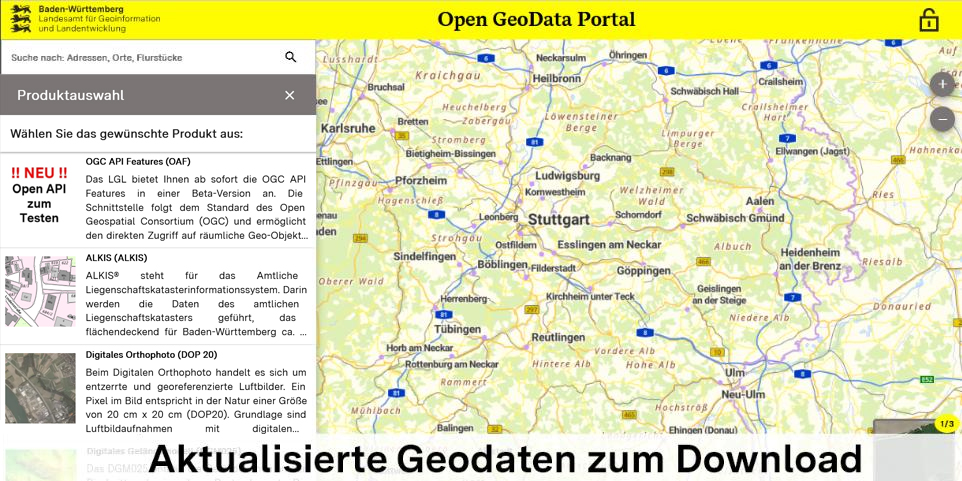 Aktualisierung OpenData Portal