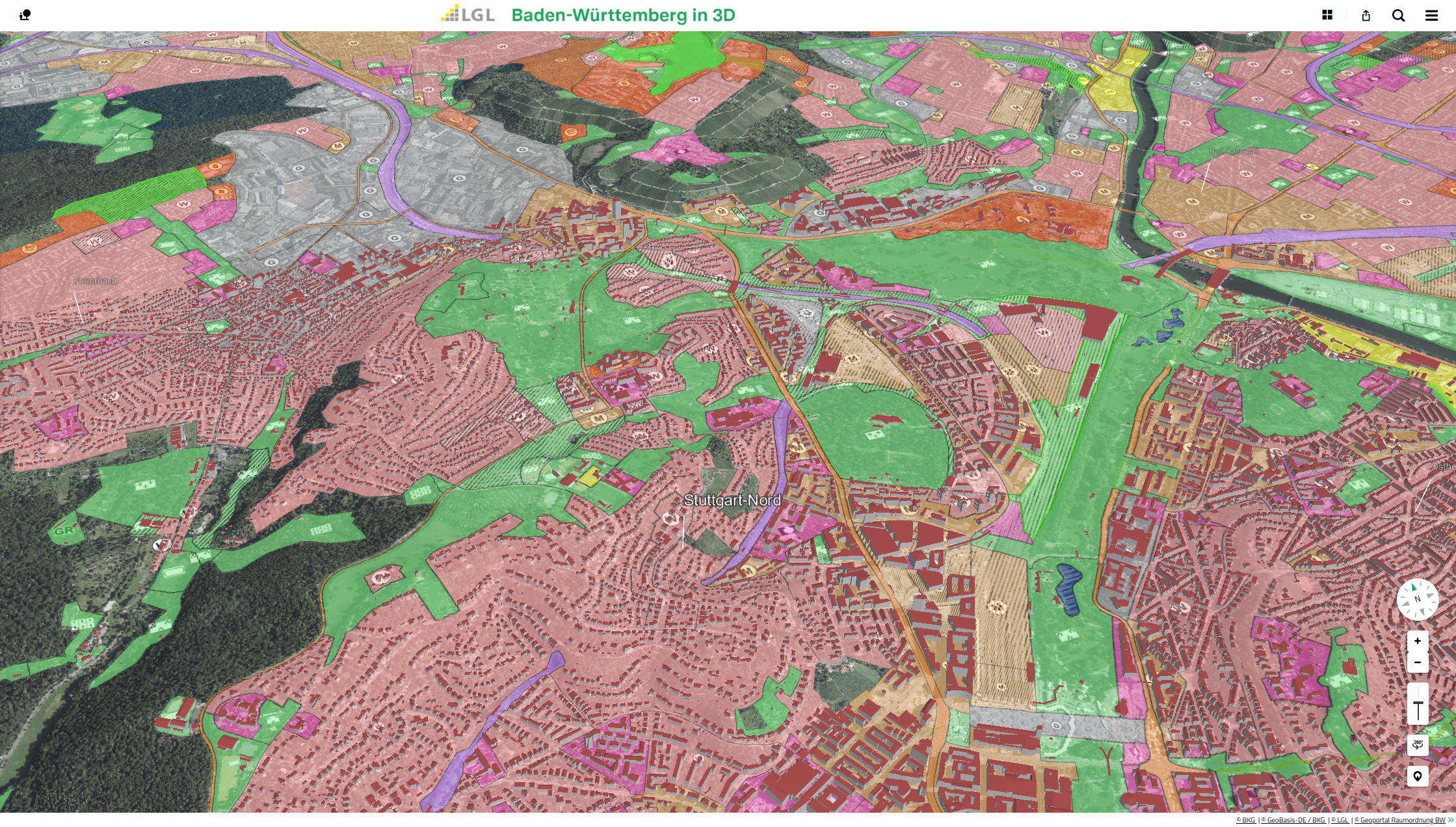 BW in 3D - Flächennutzungsplan