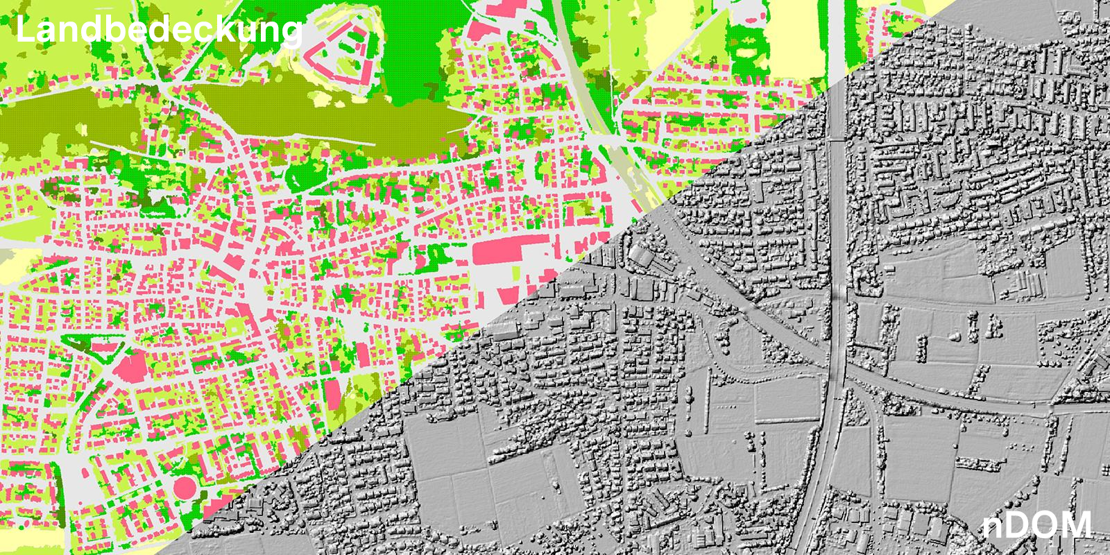 Landbedeckung und nDOM (Asperg)