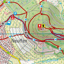 Ausschnitt aus der Wanderkarte 1:25 000 Kirchheim unter Teck