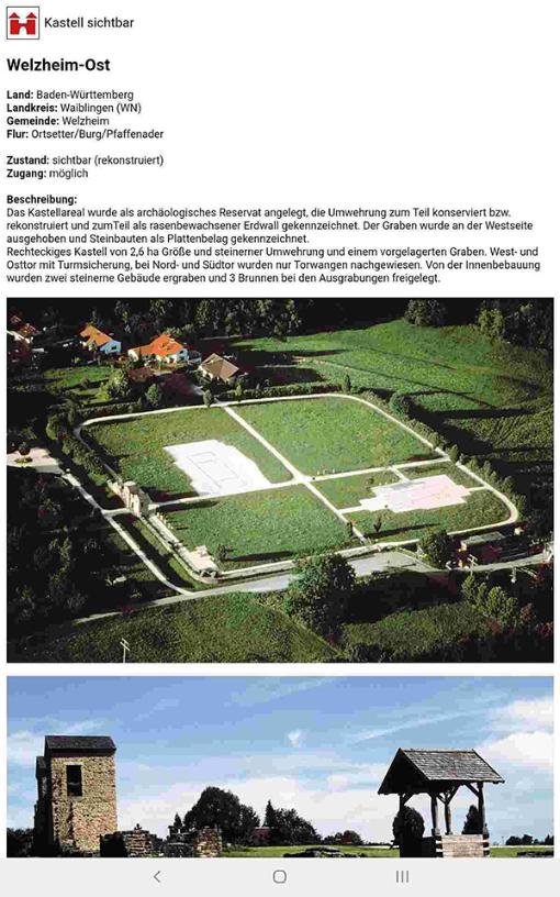 Steckbrief zum Kastell
