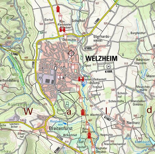 Verlauf bei Welzheim