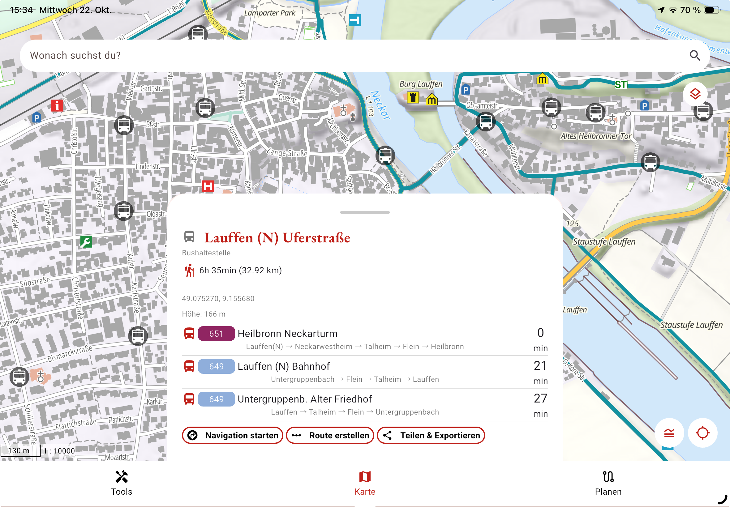 BW mobil App - Fahrpläne ÖPNV