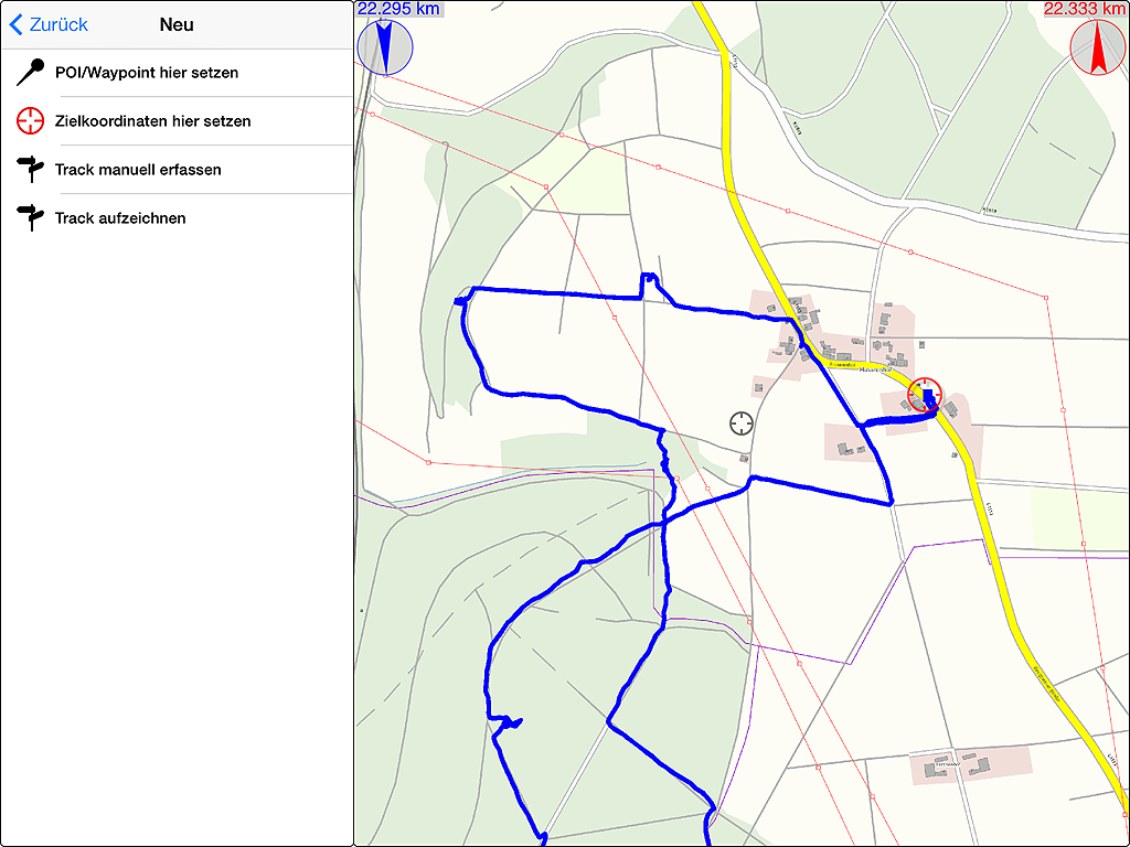 Trackaufzeichnung Geocachingtour