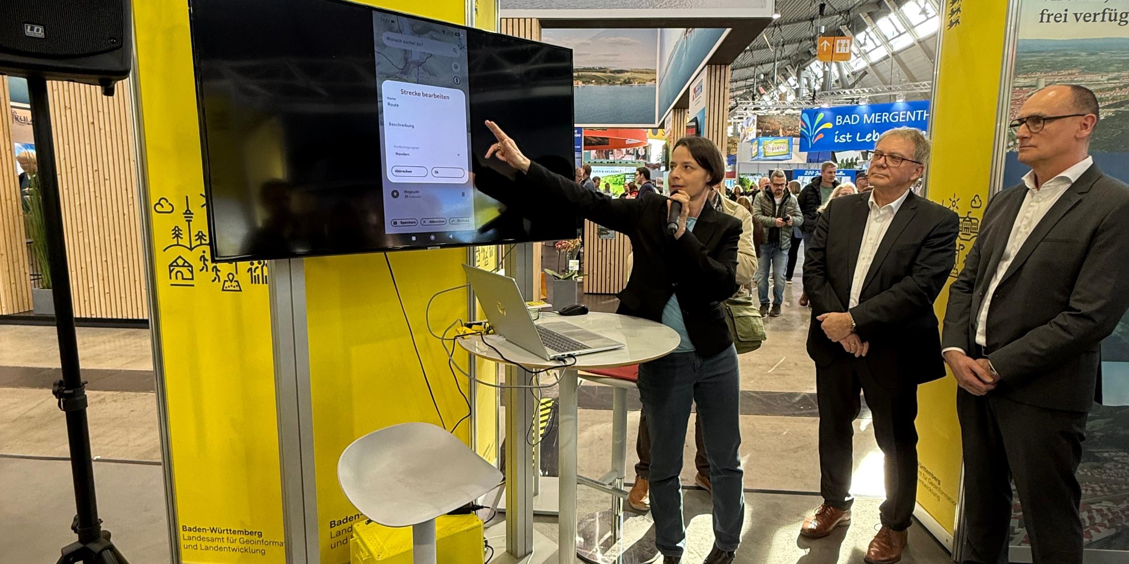 Vorstellung der App BW mobil auf der CMT