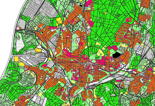 Ausschnitt Landnutzung in Karlsruhe und Umgebung
